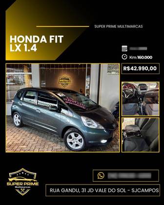 HONDA FIT 1.4 LX 16V FLEX 4P MANUAL